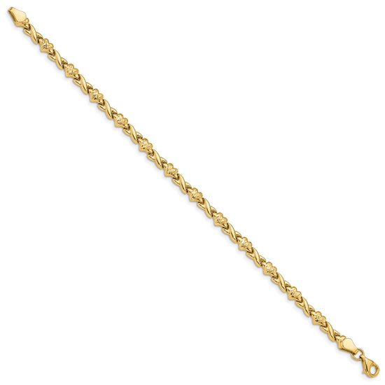 Gold Polished Heart Bracelets