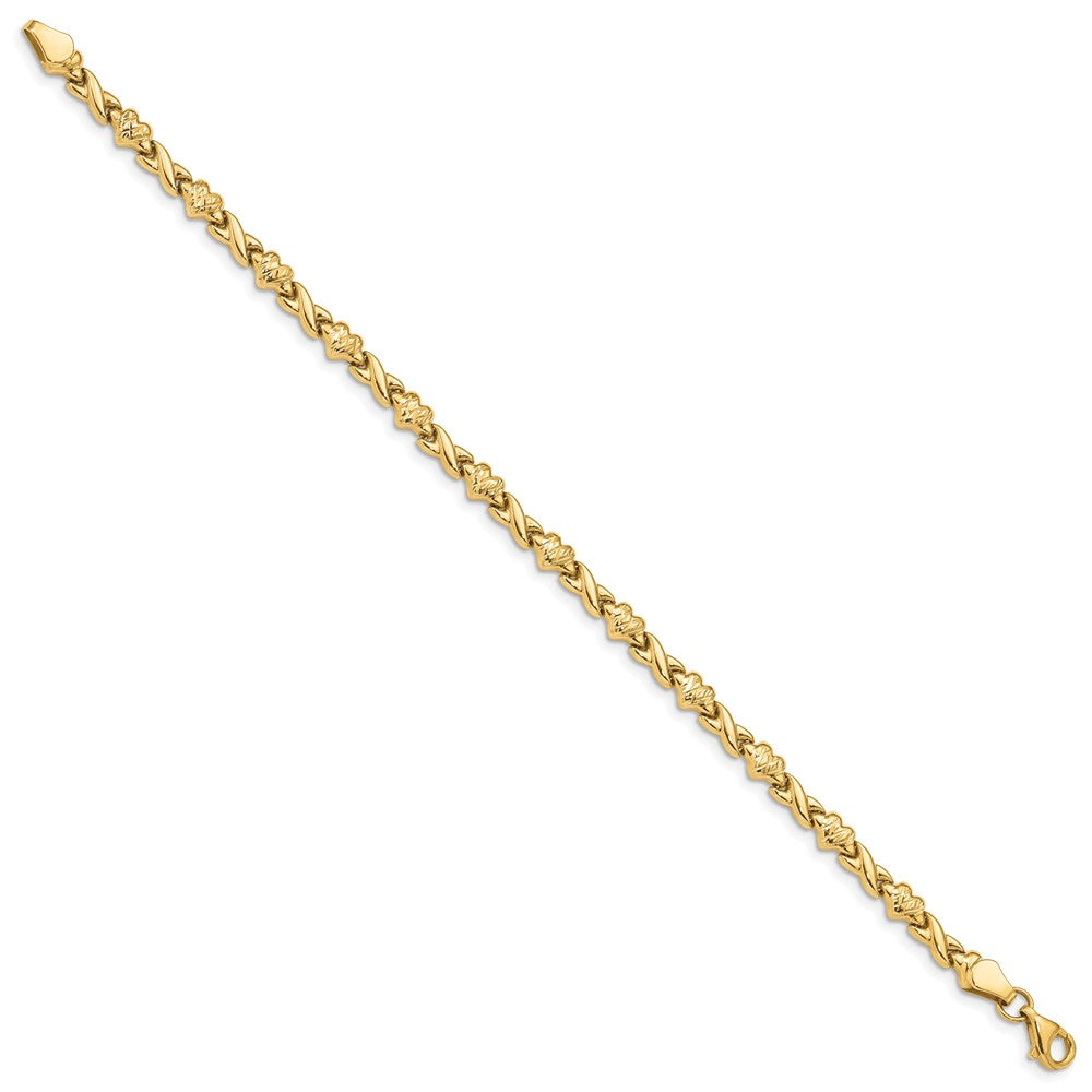 Gold Polished Heart Bracelets