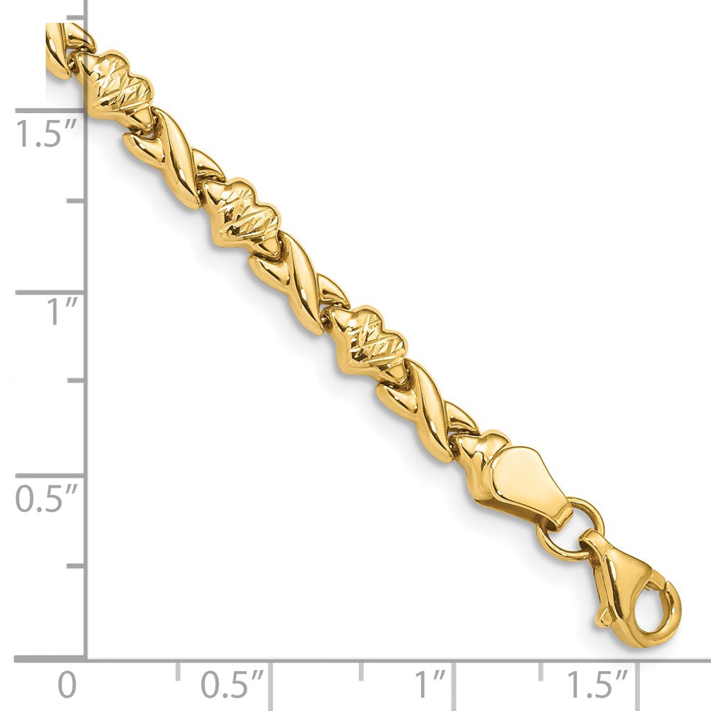 Gold Polished Heart Bracelets