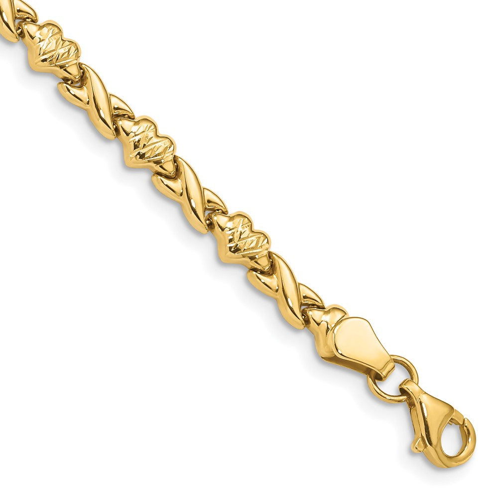 Gold Polished Heart Bracelets