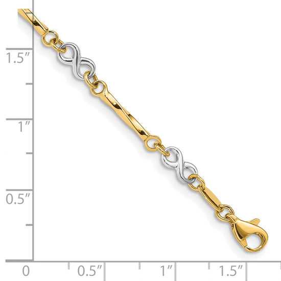 Gold Polished Infinity Bracelets