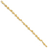 14K Polished and Textured Sea Life 7.25 inch Bracelet