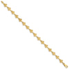 14K Polished and Textured Turtle 7 inch Bracelet