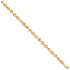 14k Polished and Textured Sand Dollar 7.25 inch Bracelet
