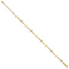 14k Polished and Diamond-cut Crosses 7 inch Bracelet Plus 1 inch Extender