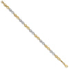 14K Two-tone Infinity Symbol Link 7.5 inch Bracelet