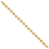 14K Diamond-cut Starfish 7 inch Bracelet