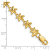 14K Diamond-cut Starfish 7 inch Bracelet