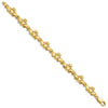 14k Polished Claddagh Link 7 inch Bracelet