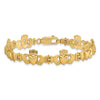 14k Polished Claddagh Link 7 inch Bracelet
