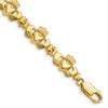 14k Polished Claddagh Link 7 inch Bracelet