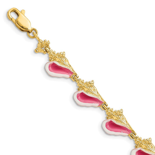 Gold Polished Shell Bracelets