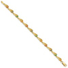 14k Red/Blue/Green/Orange Enameled Flip Flop 7.25 inch Bracelet