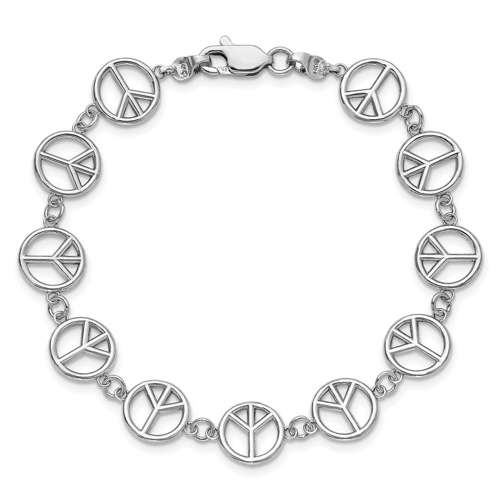 Gold Polished Peace Sign Bracelets