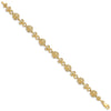 14K Polished Starfish and Sand Dollar 7 inch Bracelet