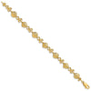 14K Polished Shell/Sand Dollar/Starfish 7 inch Bracelet