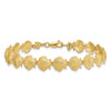 14k Polished Scallop Shell 7.25 inch Bracelet