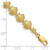 14k Polished Scallop Shell 7.25 inch Bracelet