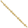 14k Polished and Textured Sea Life 7 inch Bracelet