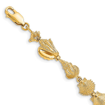 Gold Textured Shell Bracelets
