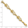 14k Textured Lobster 7.5 inch Bracelet