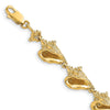 14k Polished 3-D Conch Shell Link 7.25 inch Bracelet