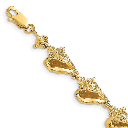 Gold Polished Shell Bracelets