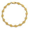 14k Textured Conch Shell 7 inch Bracelet