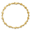14k Polished Whale 7.5 inch Bracelet