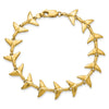 14k Polished Whale Tail 7 inch Bracelet