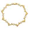Gold Polished Dolphin Bracelets