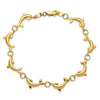Gold Polished Dolphin Bracelets