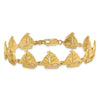 14k Polished Sailboat 7.25 inch Bracelet