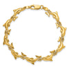 14k Polished Dolphin 7 inch Bracelet