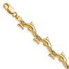 14k Polished Dolphin 7 inch Bracelet