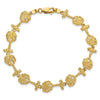 14k Textured Palm Tree 7.25 inch Bracelet