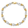14k Two-tone Polished Anchor Shackle 8 inch Bracelet