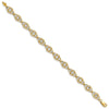 14k and White Rhodium Diamond-Cut Fancy Filigree 7.25 inch Bracelet