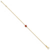 14k Polished Red and Black Enameled Ladybug 6.5 inch Plus 0.75 inch Extender Bracelet