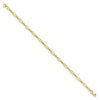 14K Polished Fancy Rectangle Link 7.5 inch Bracelet