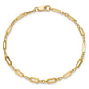 14K Polished Fancy Rectangle Link 7.5 inch Bracelet