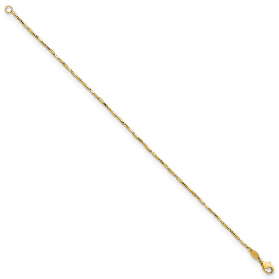14K Polished Fancy Twisted Link 7.25 inch Bracelet