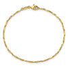 14K Polished Fancy Twisted Link 7.25 inch Bracelet