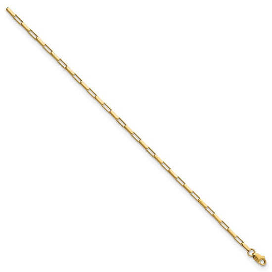 14K Polished Fancy Box Links 7.5 inch Bracelet