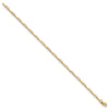 14K Polished Fancy Box Links 7.5 inch Bracelet