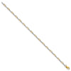 14k Two-tone Polished Fancy Box Links 7.5 inch Bracelet