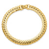 14k Polished 7.4mm Large Snake Chain 7.5 inch Bracelet