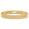 14K Brushed and Polished 8.5mm Basket Weave Pattern 7.5 inch Bracelet
