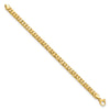 14k Satin and Polished 6.5mm Fancy Curb Link 7.75 inch Bracelet