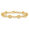 14K Polished 8.4mm Fancy Anchor/Mariner Link 7.75 inch Bracelet